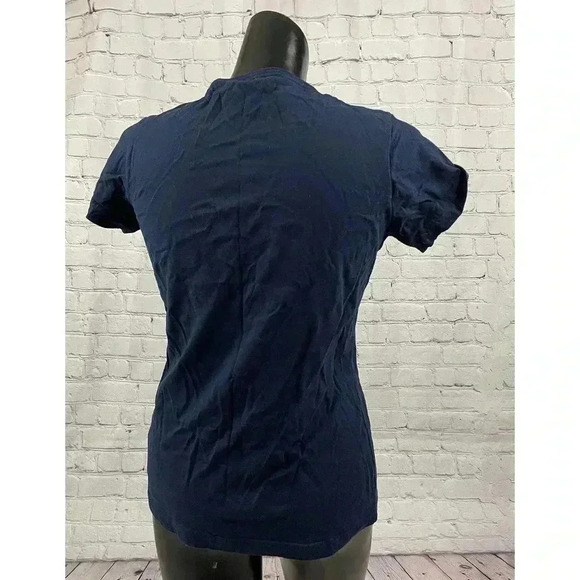 Dinosaur Love T Shirt Short Sleeve MEDIUM Tee Turtle Women's Dark Blue - Picture 7 of 10